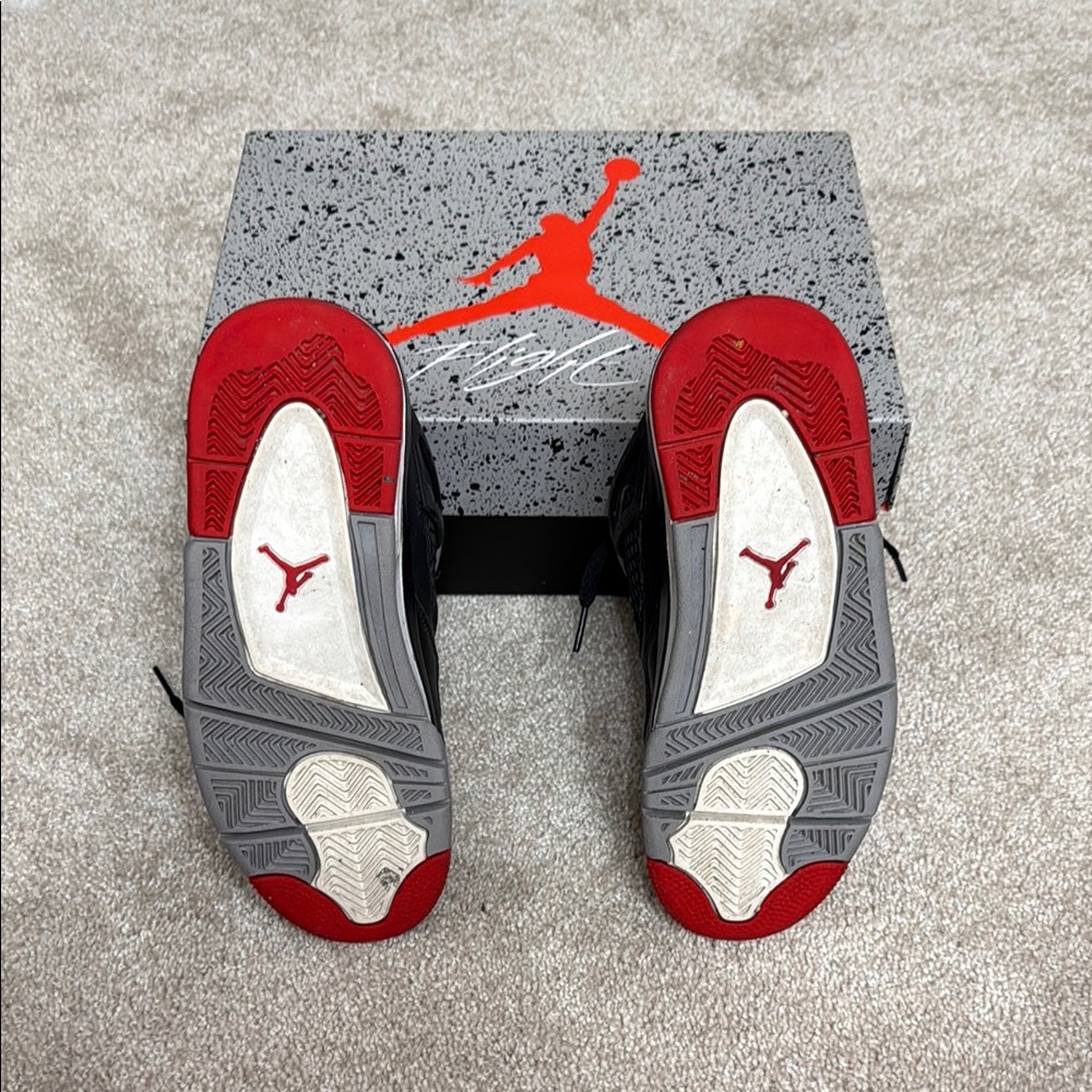 Nike Air Jordan Black Red Gray Sneakers - Picture 8 of 10